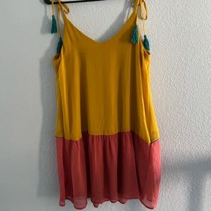 Color blocked strappy dress